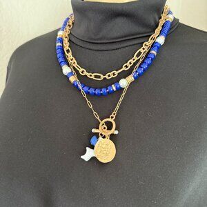 #1 garden party costume jewelry: 19" long necklace w/ clasp closure